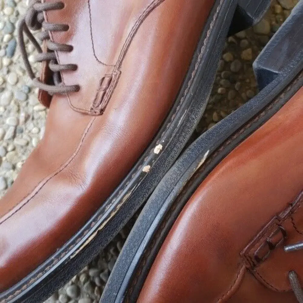Florsheim Oxford Lace Up Brown Dress Shoes Comfortech Milford Cognac Size 11 M